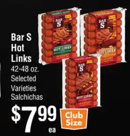 Smart & Final Bar S Hot Links offer