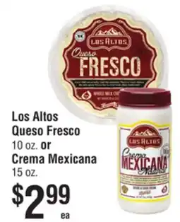 Smart & Final Los Altos Queso Fresco or Crema Mexicana offer