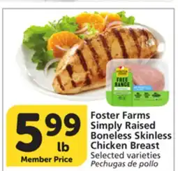 Albertsons Foster Farms Simply Raised Boneless Skinless Chicken Breast offer