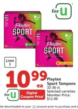 Albertsons Playtex Sport Tampons offer