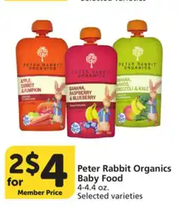Albertsons Peter Rabbit Organics Baby Food offer