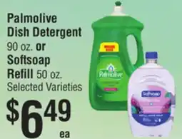 Smart & Final Palmolive Dish Detergent or Softsoap Refill offer