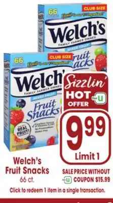 Jewel-Osco Welch's Fruit Snacks offer