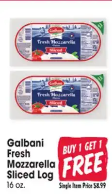 Jewel-Osco Galbani Fresh Mozzarella Sliced Log offer