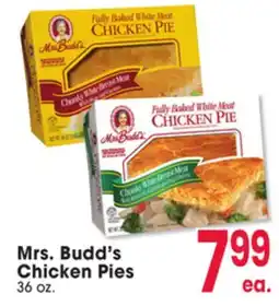 Jewel-Osco Mrs. Budd's Chicken Pies offer