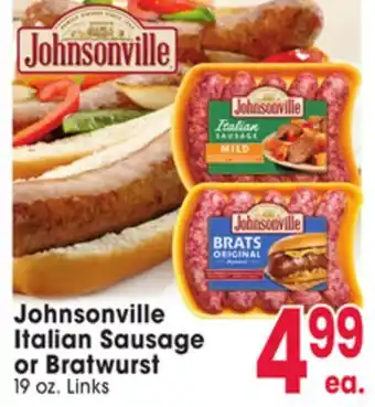 Jewel-Osco Johnsonville Italian Sausage or Bratwurst offer