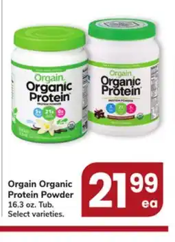 Jewel-Osco Orgain Organic Protein Powder offer