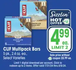 Jewel-Osco CLIF Multipack Bars offer