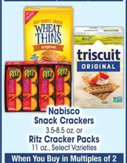 Jewel-Osco Nabisco Snack Crackers 3.5-8.5 oz. or Ritz Cracker Packs 11 oz offer