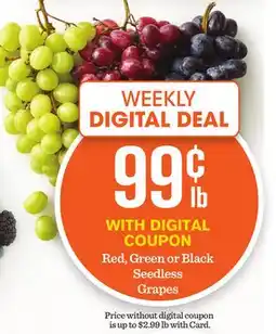 Mariano's Red, Green or Black Seedless Grapes offer