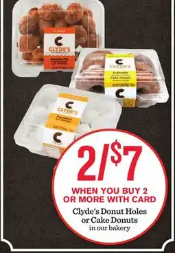 Mariano's Clyde's Donut Holes or Cake Donuts offer