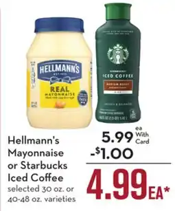 Mariano's Hellmann's Mayonnaise or Starbucks Iced Coffee offer