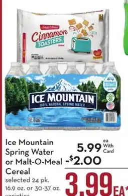 Mariano's Ice Mountain Spring Water or Malt-O-Meal Cereal offer
