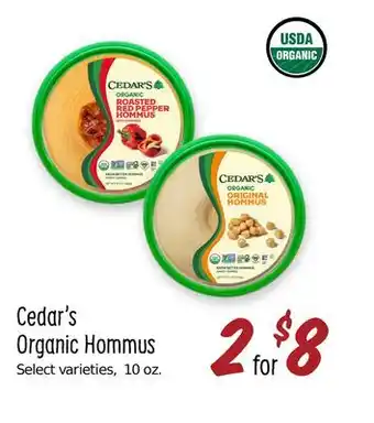 Sprouts Farmers Market Cedar's Organic Hommus offer