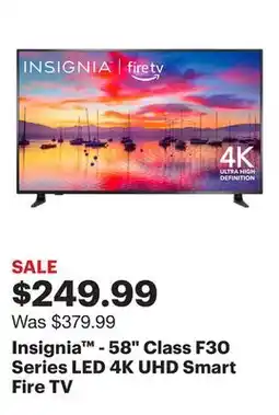 Best Buy Insignia - 58 Class F30 Series LED 4K UHD Smart Fire TV offer