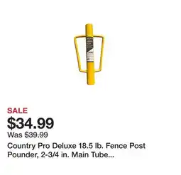 Tractor Supply Company Country Pro Deluxe 18.5 lb. Fence Post Pounder, 2-3/4 in. Main Tube Inner Diameter, Heavy Duty Metal Construction, YTL-002-04 offer