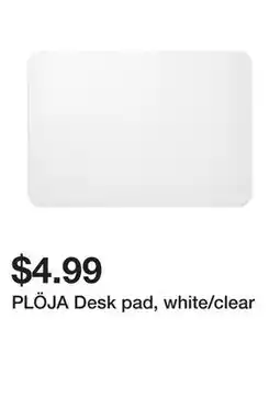 Ikea PLÖJA Desk pad, white/clear offer