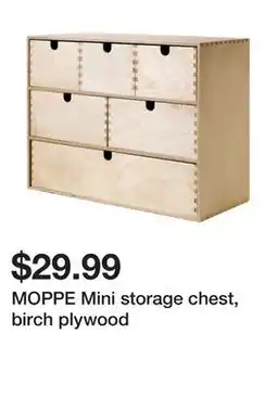 Ikea MOPPE Mini storage chest, birch plywood offer