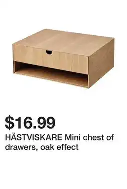 Ikea HÄSTVISKARE Mini chest of drawers, oak effect offer