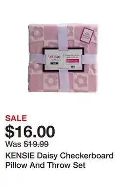 Marshalls KENSIE Daisy Checkerboard Pillow And Throw Set offer