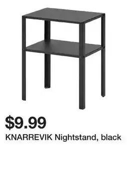 Ikea KNARREVIK Nightstand, black offer
