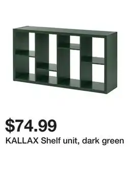 Ikea KALLAX Shelf unit, dark green offer