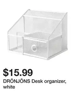 Ikea DRÖNJÖNS Desk organizer, white offer