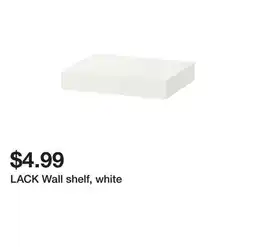 Ikea LACK Wall shelf, white offer