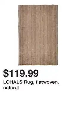 Ikea LOHALS Rug, flatwoven, natural offer