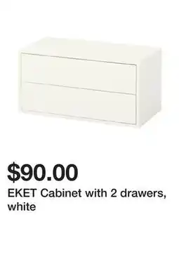 Ikea EKET Cabinet with 2 drawers, white offer