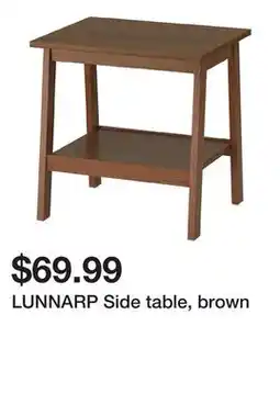 Ikea LUNNARP Side table, brown offer