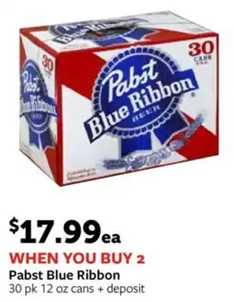 Fareway Pabst Blue Ribbon offer