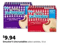 Fareway Smucker's Uncrustables select varieties, 10 ct offer