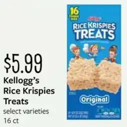 Fareway Kellogg's Rice Krispies Treats offer