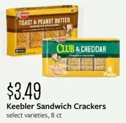 Fareway Keebler Sandwich Crackers select varieties, 8 ct offer