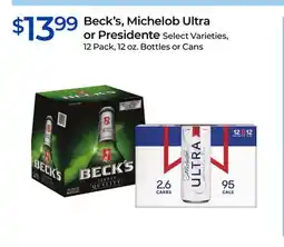 Rite Aid Beck's, Michelob Ultra or Presidente offer