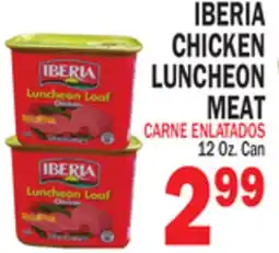 Bravo Supermarkets IBERIA CHICKEN LUNCHEON MEAT offer