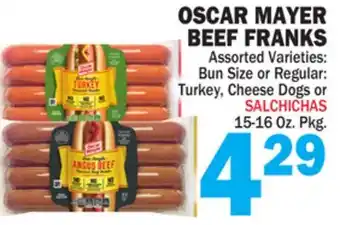 Bravo Supermarkets OSCAR MAYER BEEF FRANKS offer