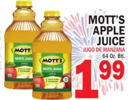 Bravo Supermarkets MOTT'S APPLE JUICE offer