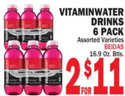Bravo Supermarkets VITAMINWATER DRINKS 6 PACK offer