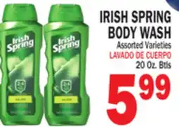 Bravo Supermarkets IRISH SPRING BODY WASH offer