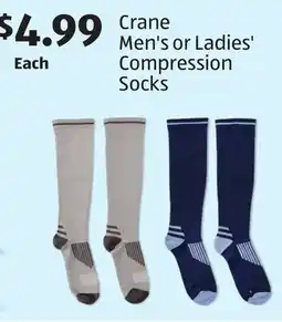 Aldi Crane Men's or Ladies' Compression Socks offer