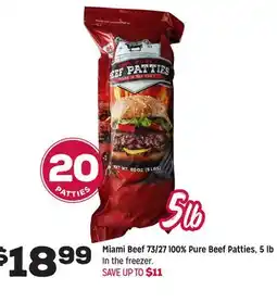 Grocery Outlet Miami Beef 73/27 100% Pure Beef Patties offer