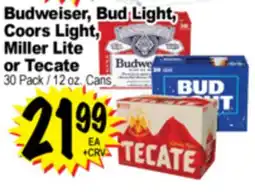 Superior Grocers Budweiser, Bud Light, Coors Light, Miller Lite or Tecate offer