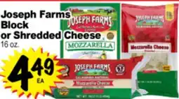 Superior Grocers Joseph Farms Block or Shredded Cheese offer