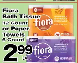 Superior Grocers Fiora Bath Tissue 12 Count or Paper Towels 6 Count offer