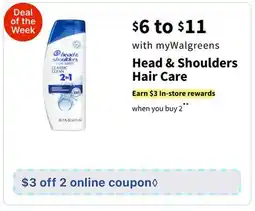 Walgreens Head & Shoulders Hair Care offer