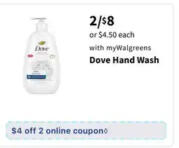Walgreens Dove Hand Wash offer