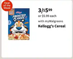 Walgreens Kellogg's Cereal offer