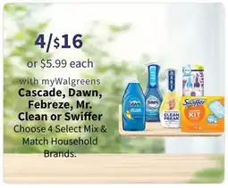 Walgreens Cascade, Dawn, Febreze, Mr. Clean or Swiffer offer